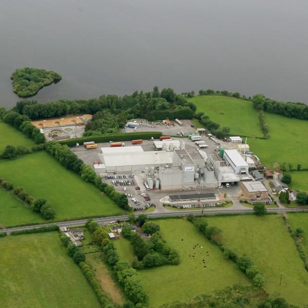 Overhead offfice of Glanbia Ireland Ingredients facility in Virginia