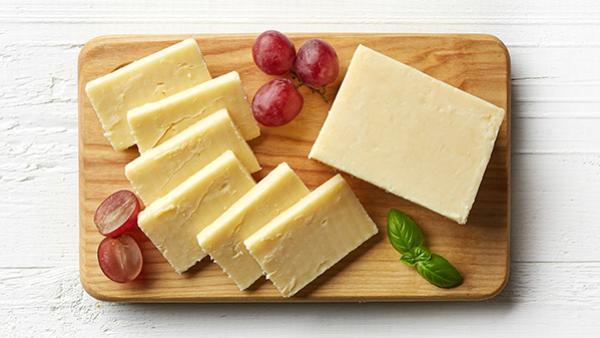 cheese board with grapes