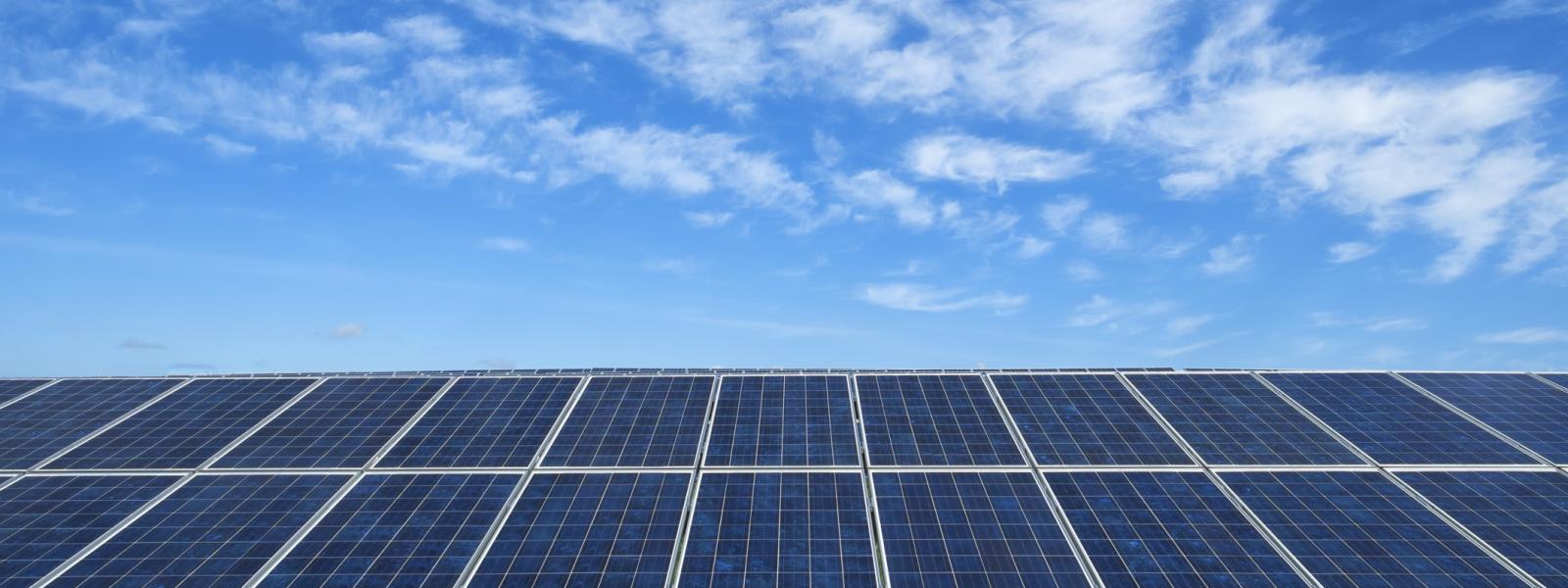 Solar panel and sky